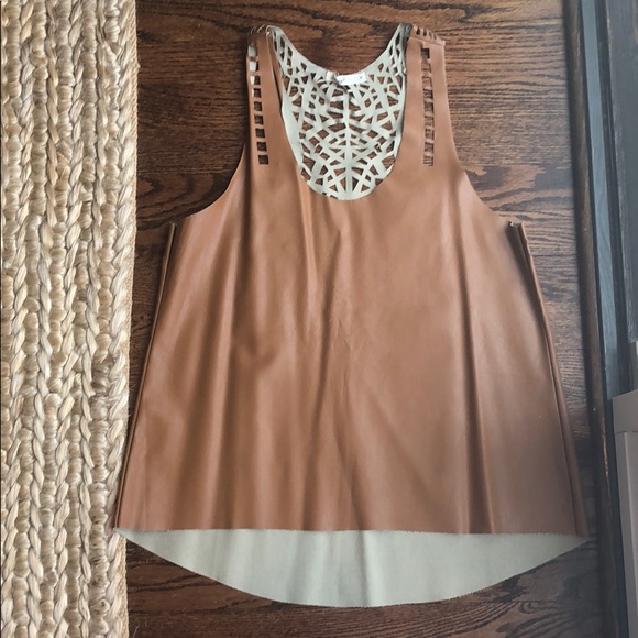 Brown leather tank - Picture 1 of 1